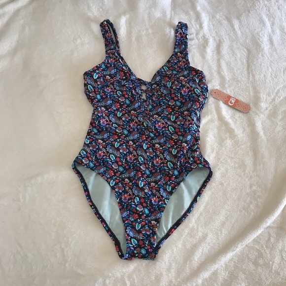GIANNI BINI / Floral Print One Piece Bathing Suit Size S NWT - Picture 6 of 8